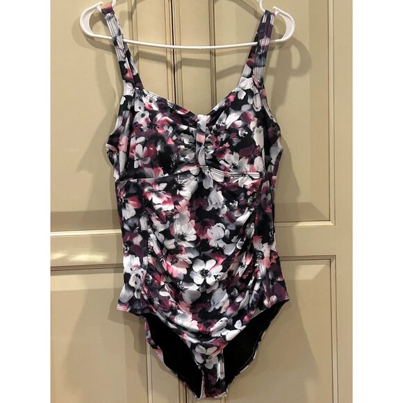 One Piece Floral Swimsuit - Size Large - Picture 2 of 5